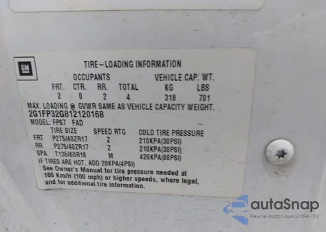 2001 Chevrolet Camaro Z28 z USA, uszkodzony, nr VIN 2G1FP32G812120168